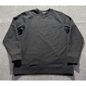 Cuts Clothing Hyperloop Split‎ Hem Crewneck Sweatshirt Mens Size Large Black